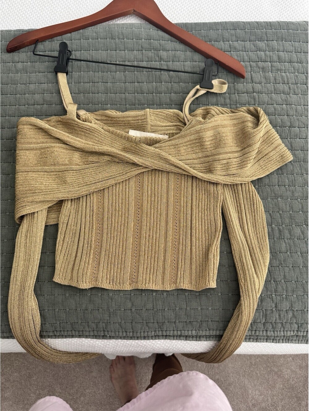 Jason Wu Gold Off Shoulder Top [COPY]